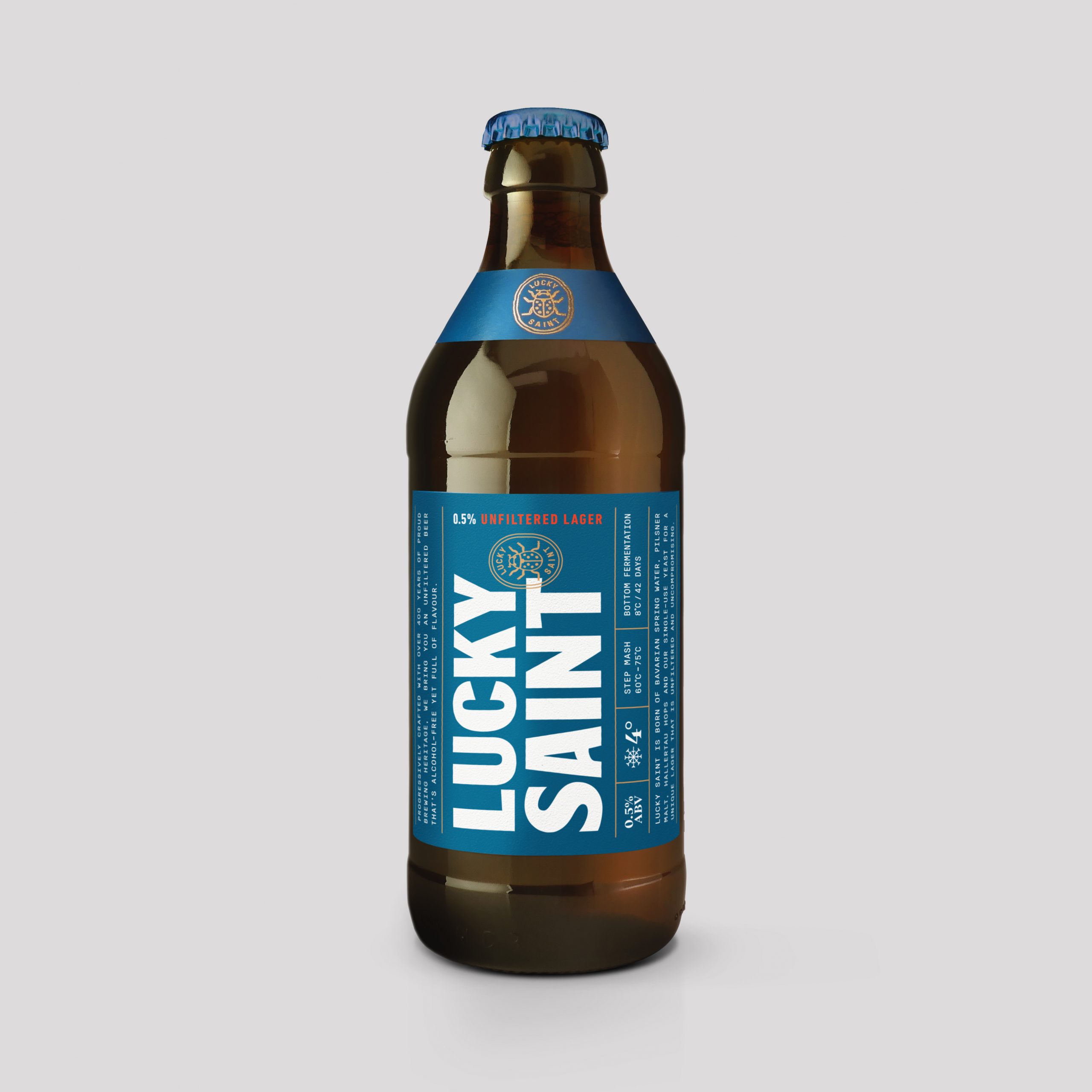 Lucky Saint alcohol-free Unfiltered Lager